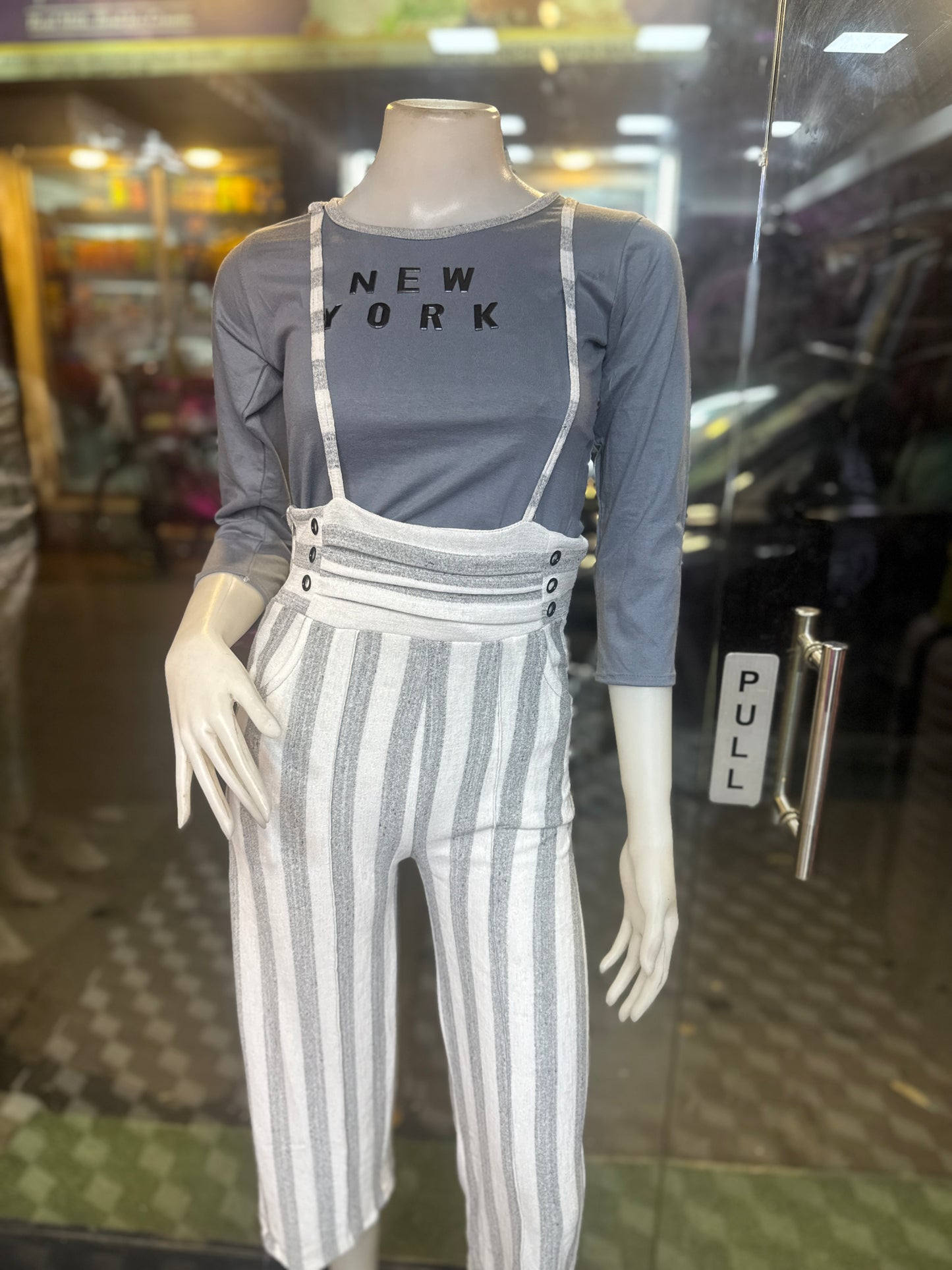 2 Pc Set - Tshirt with Dungaree Style Pants.