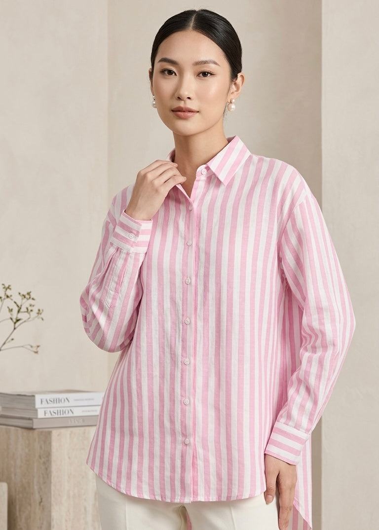 Classic Oversized Striped Shirt