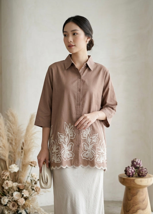 Floral Embroidered Shirt
