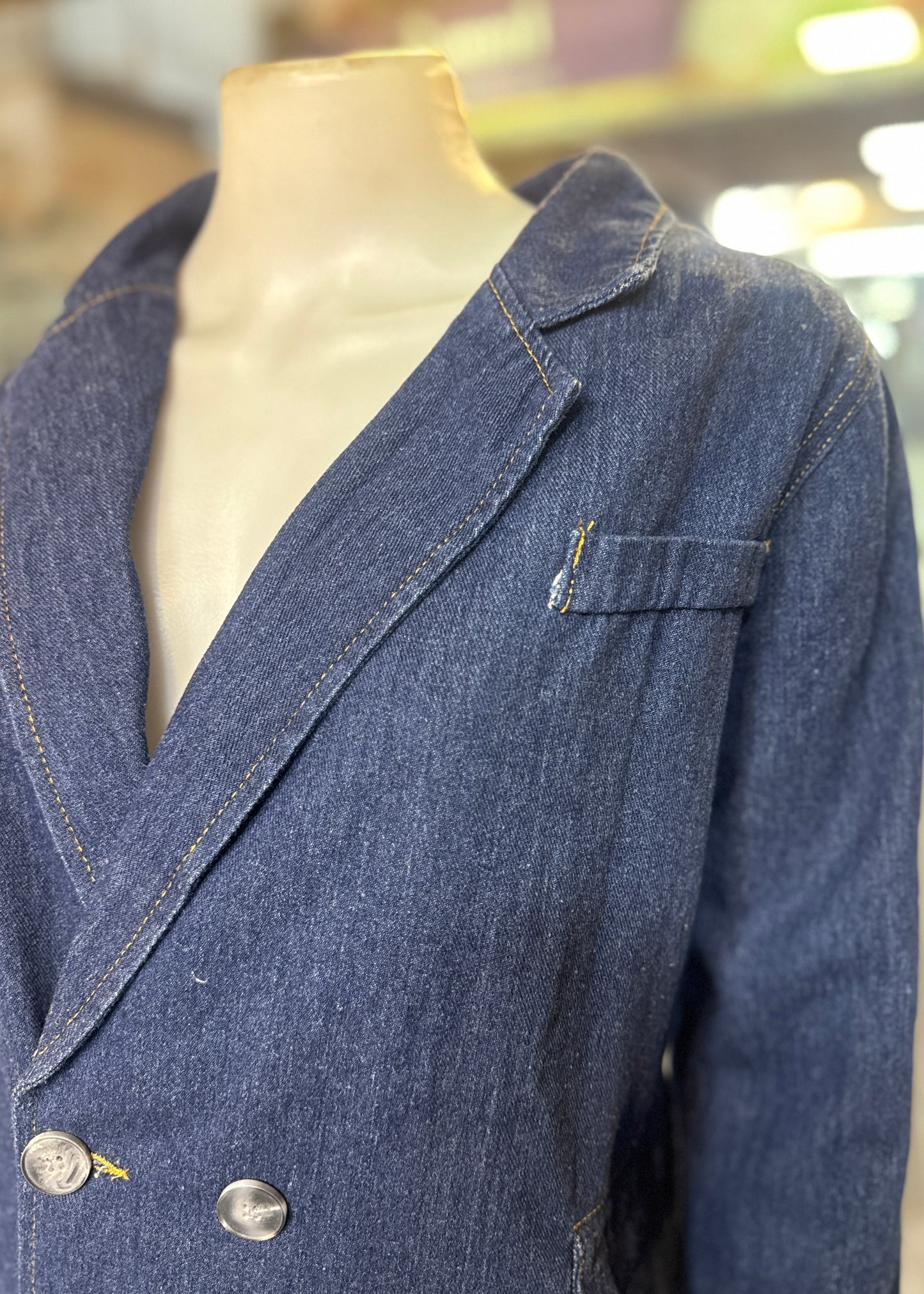 2 Pc Set - Blazer Style Denim Top and Pant