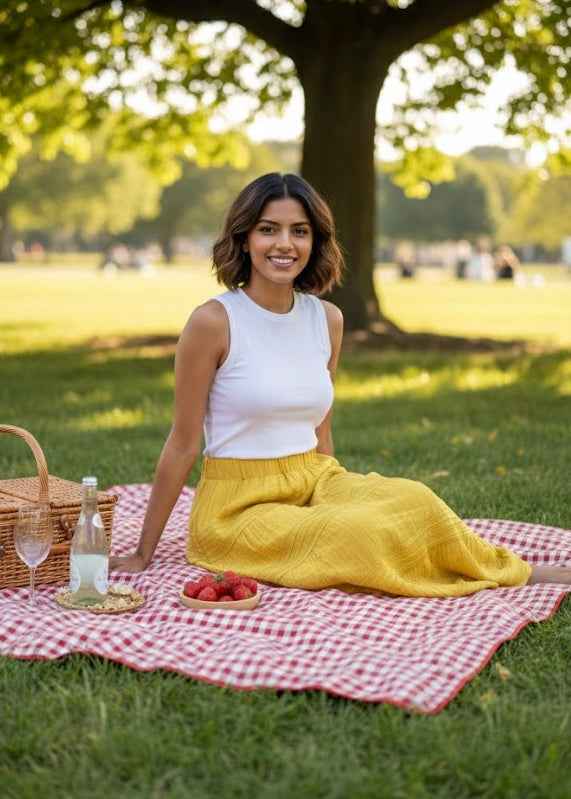 Long Casual Flowy Skirt