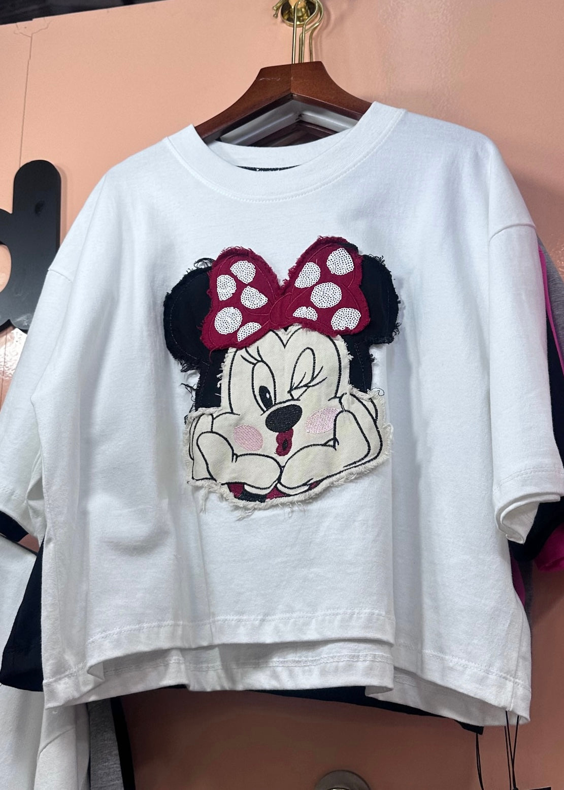 Oversized Cartoon Crop T-shirt