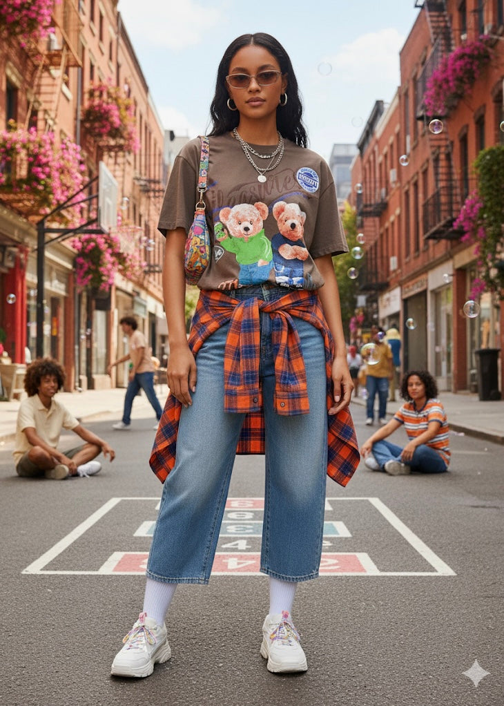 Teddy Printed Oversized T-shirt
