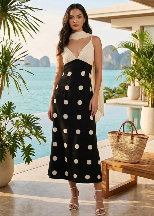 Long Polka Dot Dress