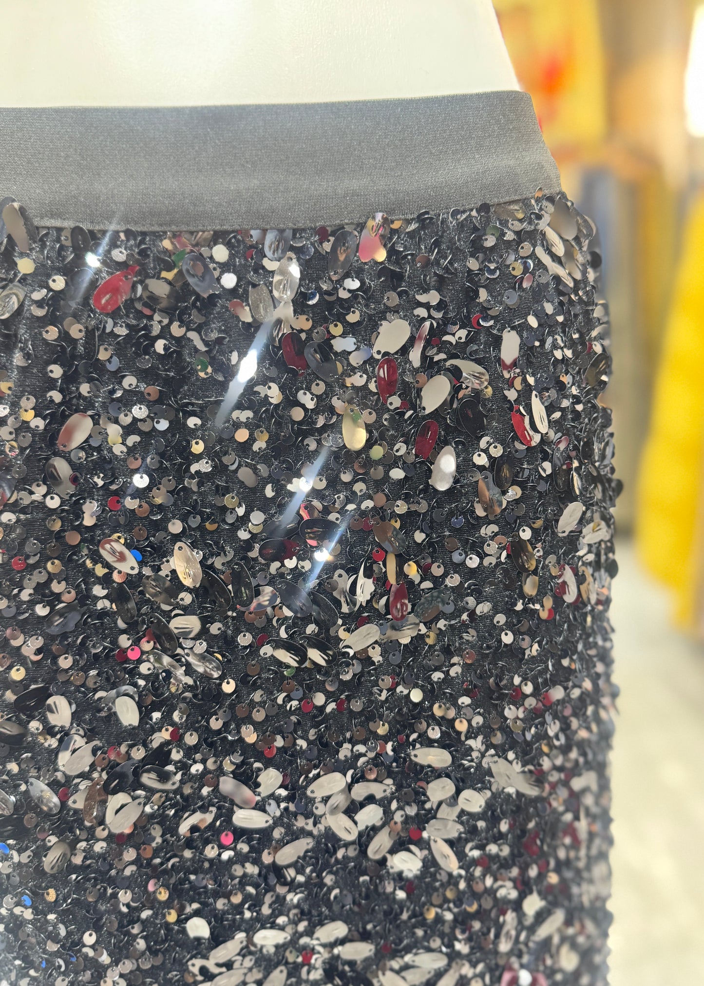 Sequins Studded Long Party Skirt