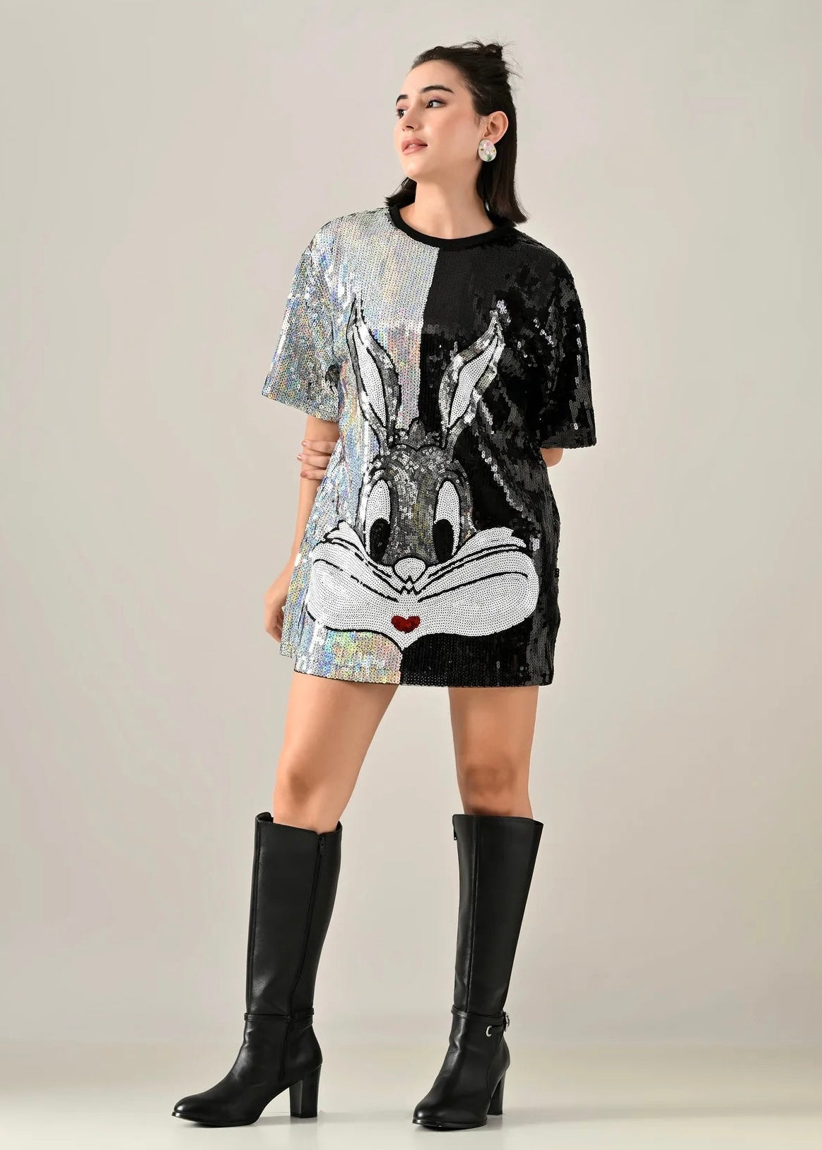 Sequins T-Shirt Dress