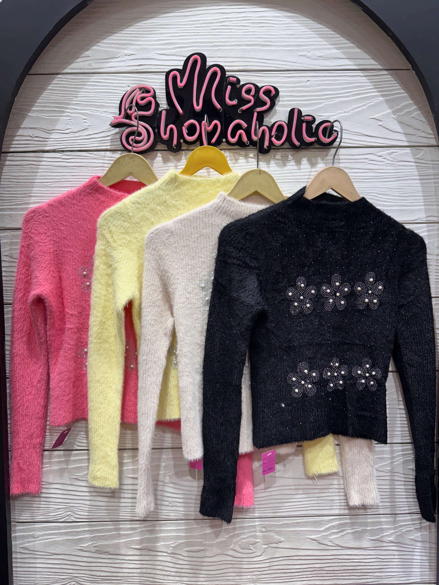 Soft Fur Top with Embellishments