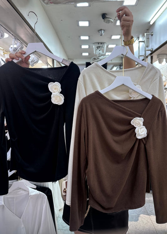 Partywear Fitted top with Roses