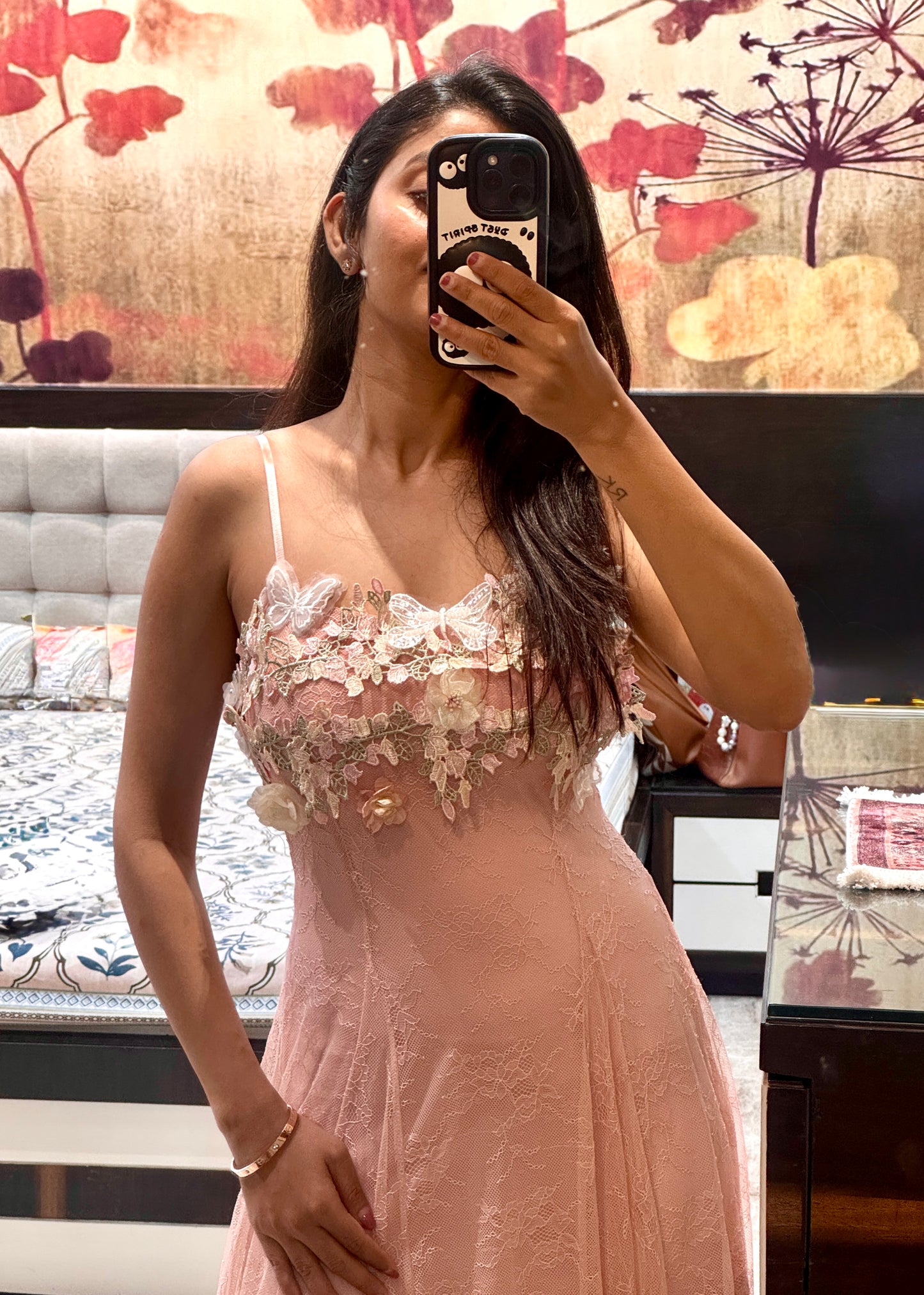 Pretty in Pink Long Floral Dress