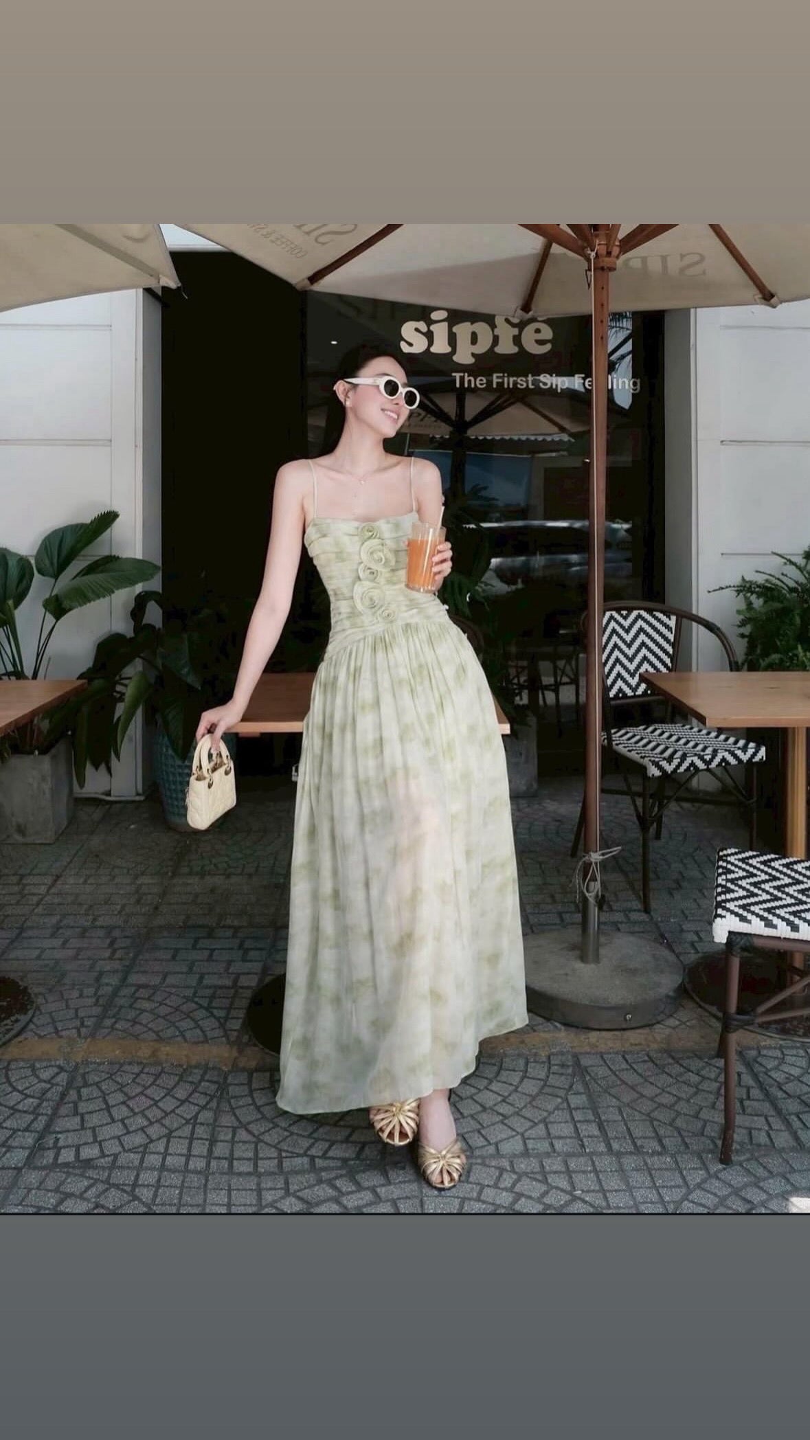 Elegant Long Floral Printed Dress