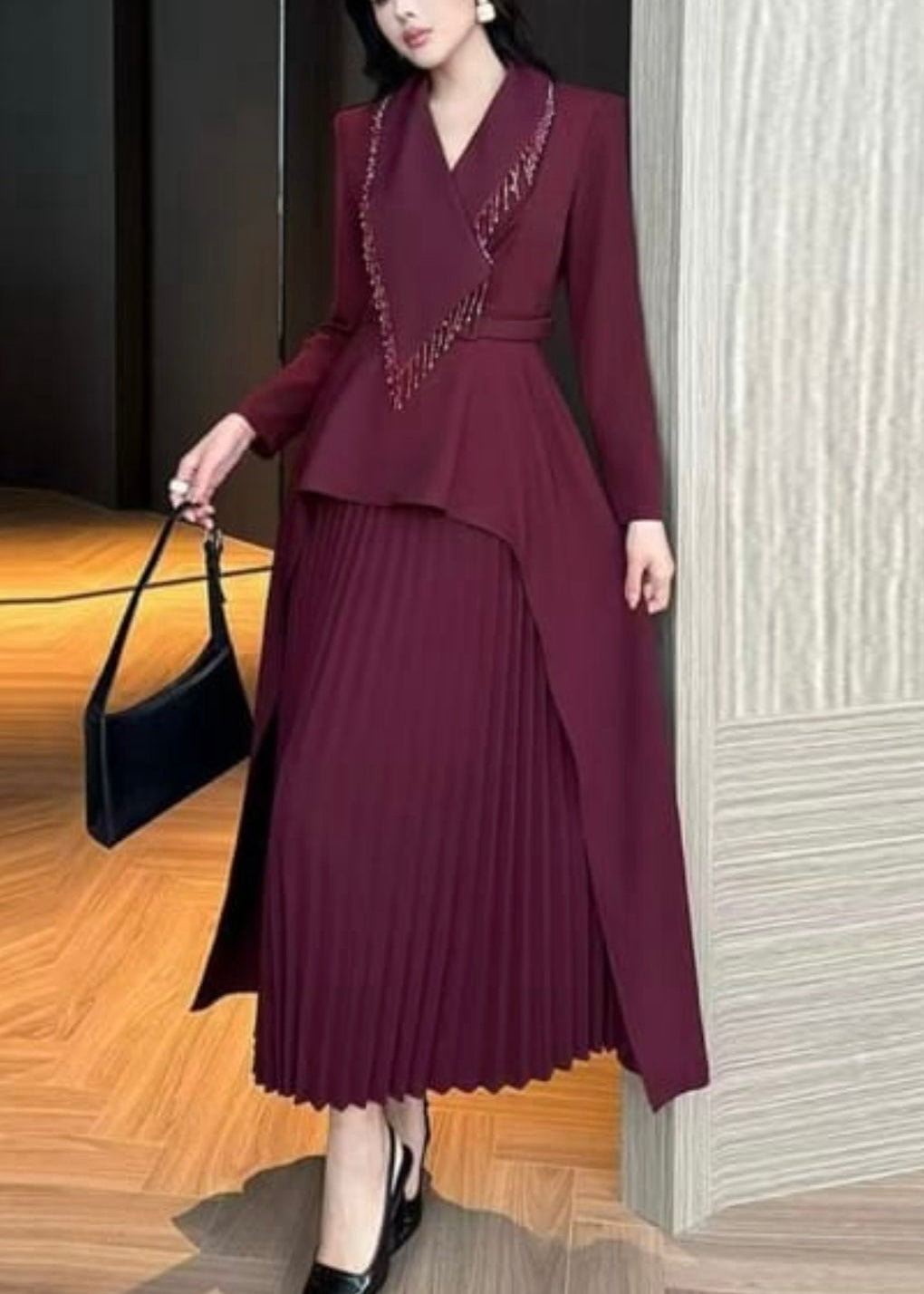 Vintage Style Partywear Long Dress