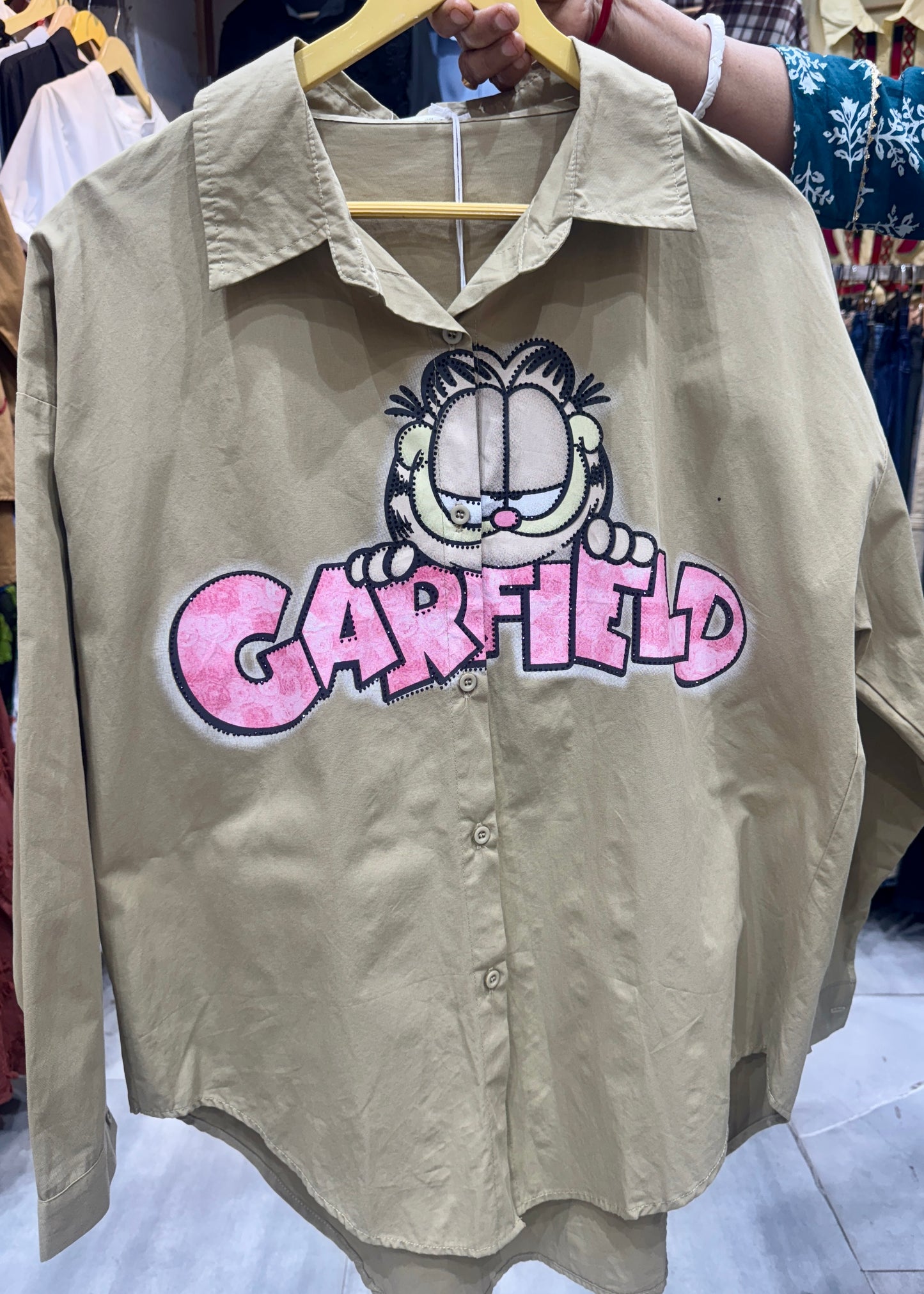 Cute Garfieldd Printed Shirt