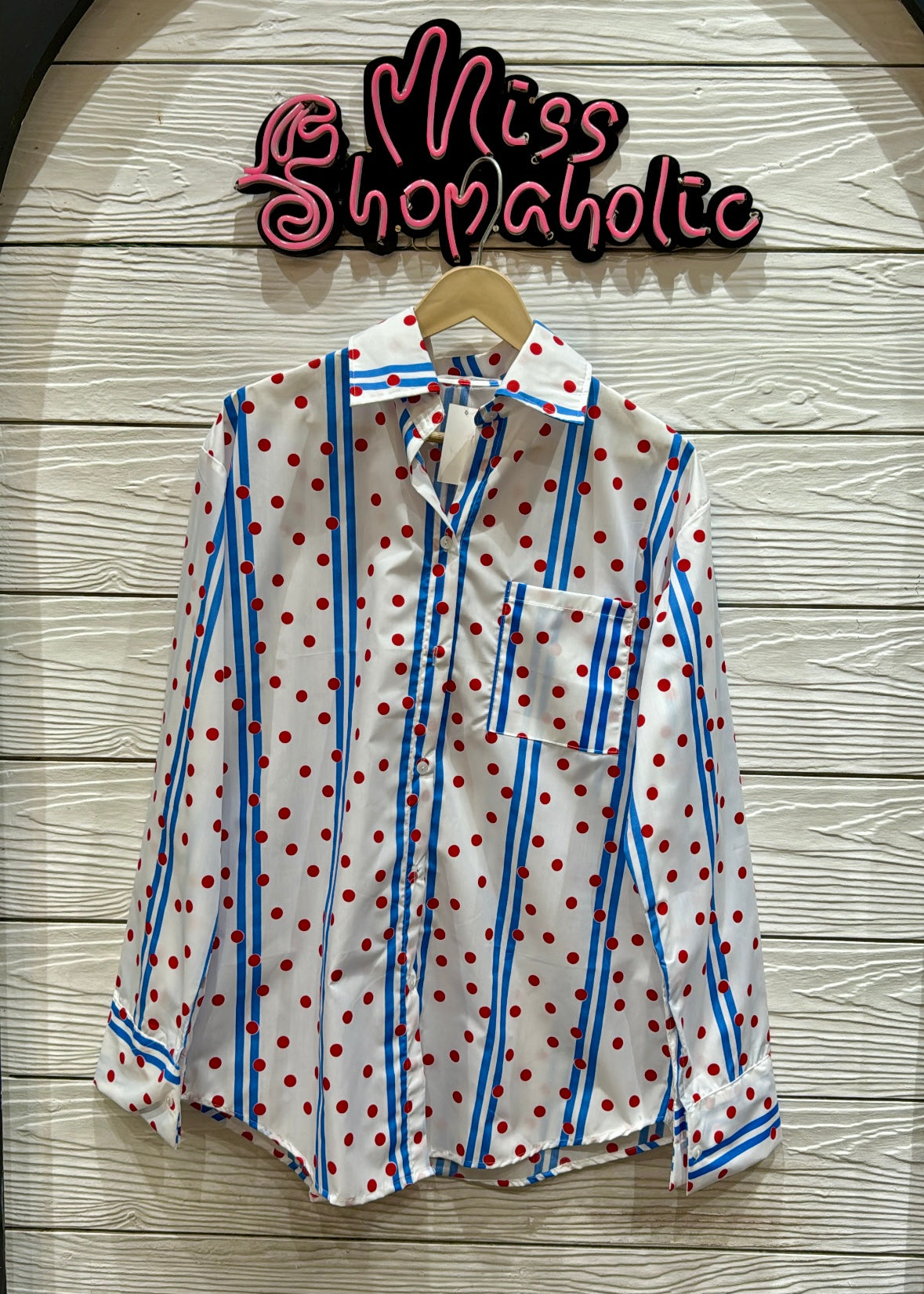 Polka Dot Cotton Shirt