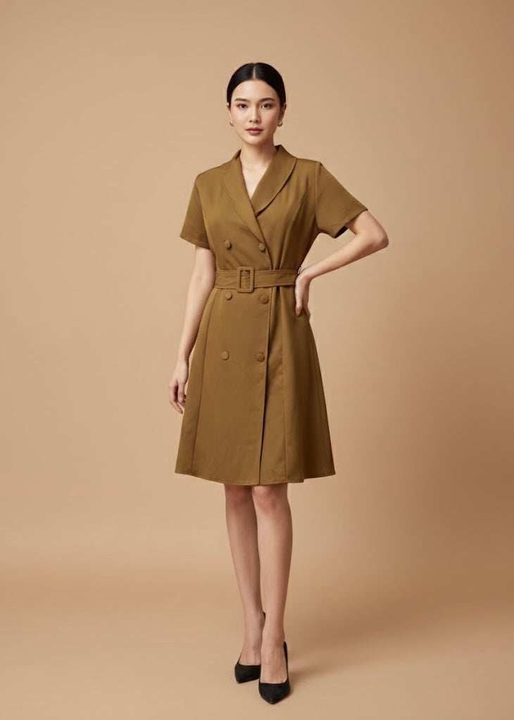 Blazer Style Dress with Belt