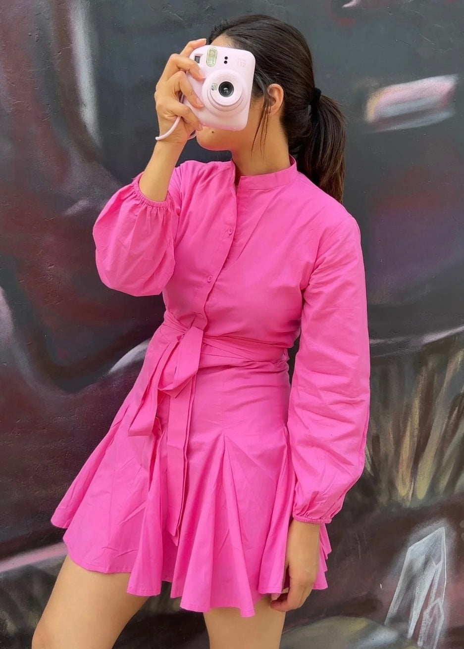 Classic Plain Pink Dress