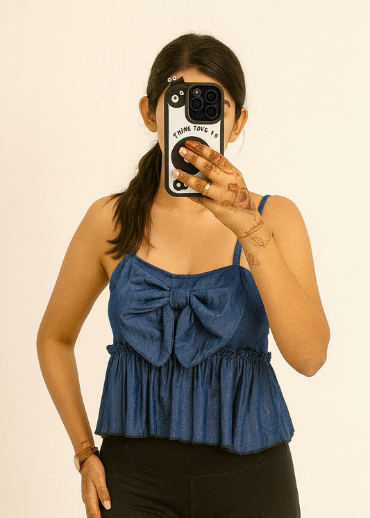Peplum Style Bow Top