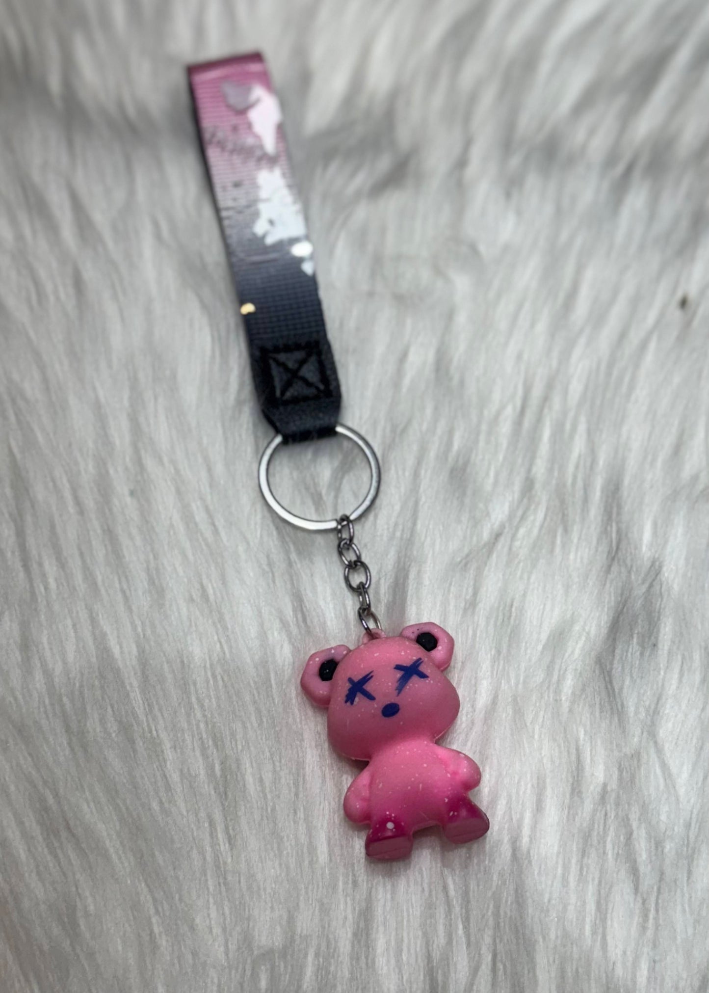 Pink Teddy Keychain