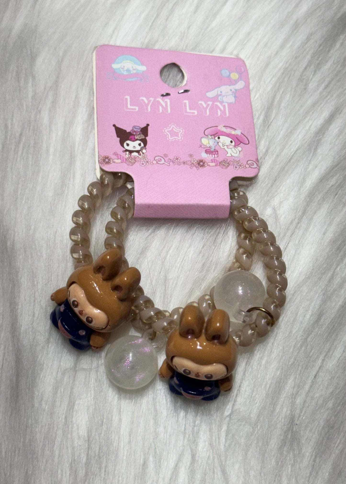 Set of 2 Spiral Hair Band with Cartoon Charms