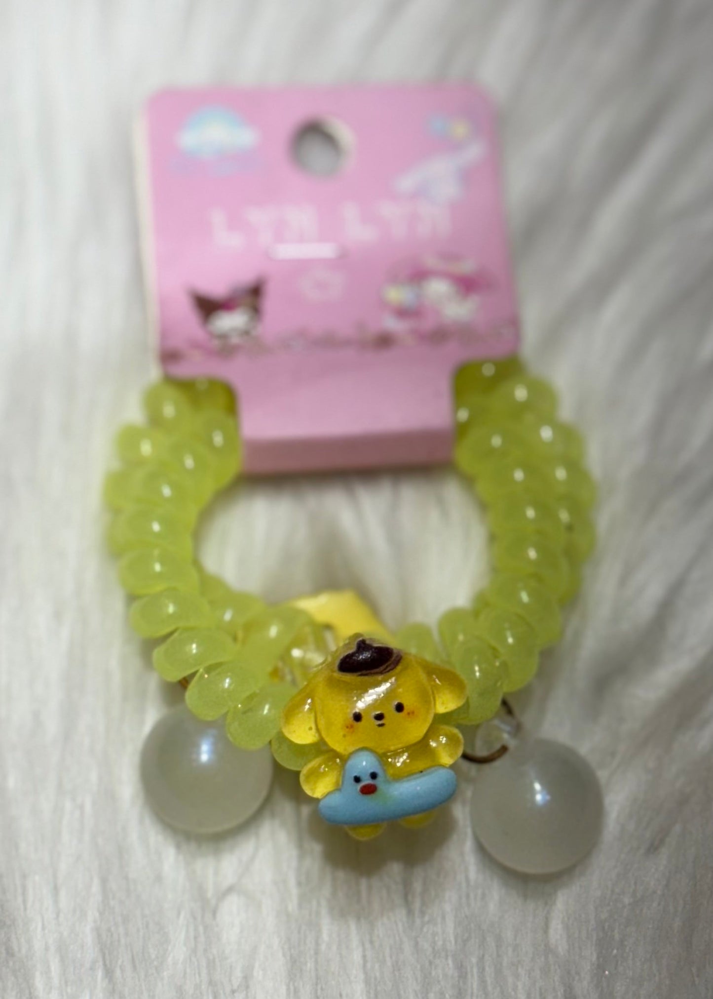 Set of 2 Spiral Hair Band with Cartoon Charms (Y)