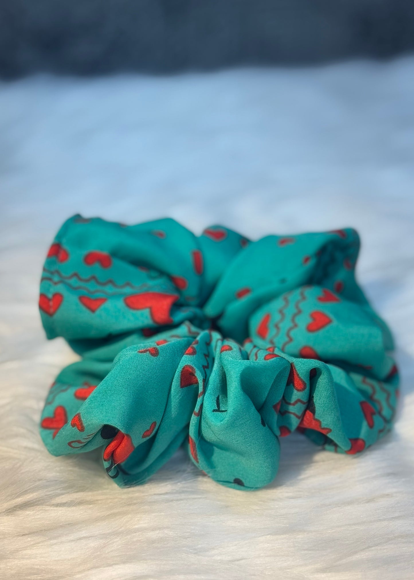 Heart Printed Scrunchie