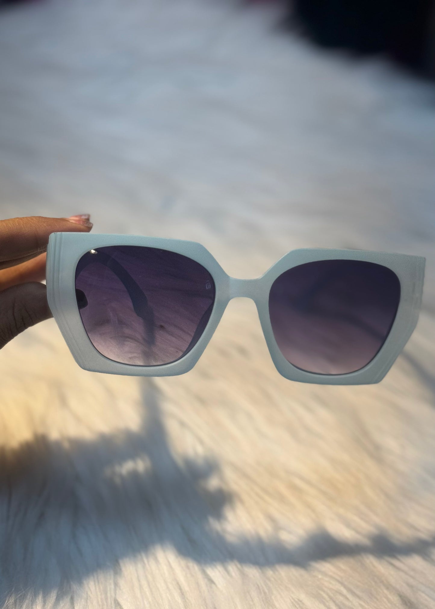 Plain Ice Blue Sunglass