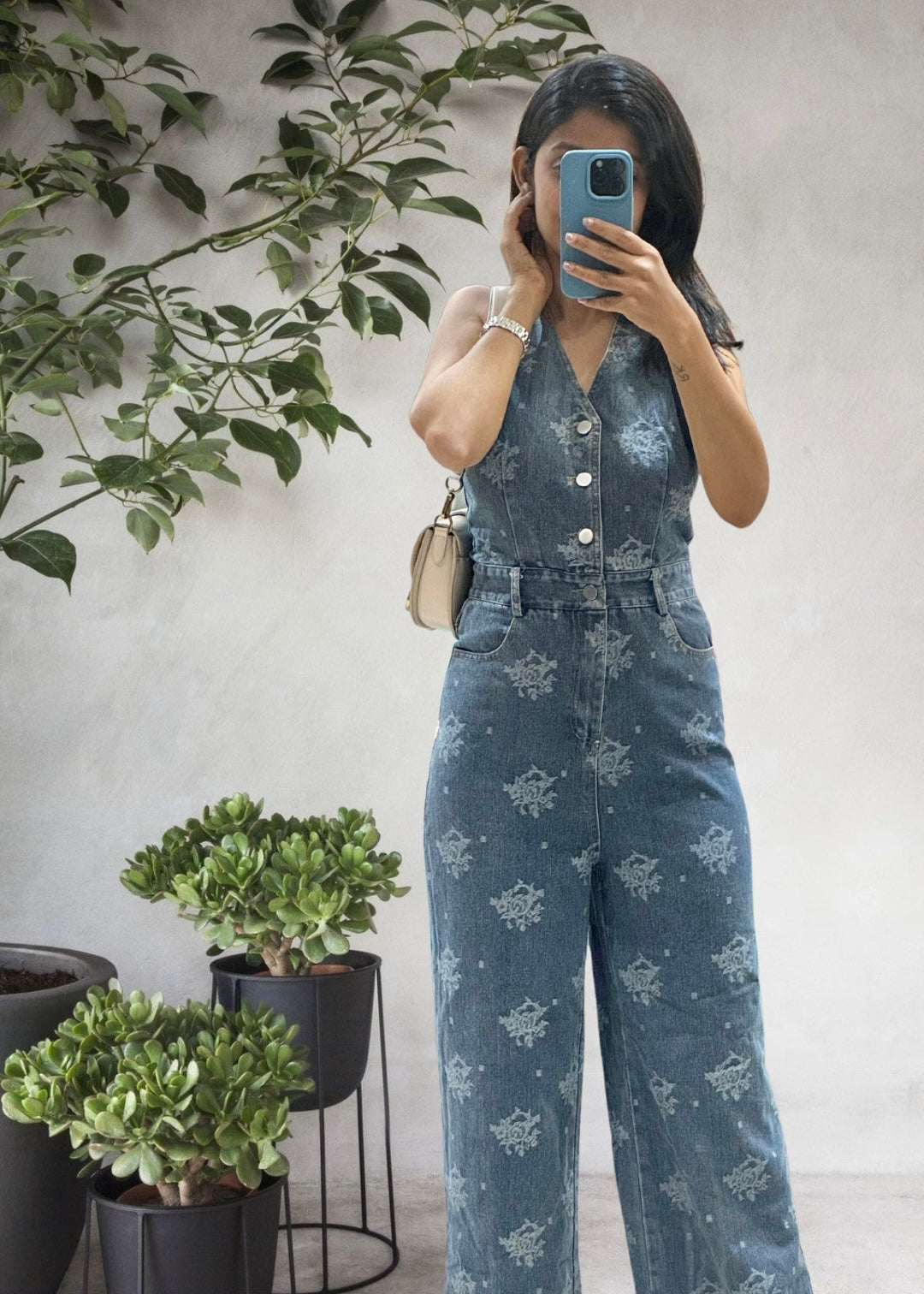 Oh-So-Sexy Halter Denim Jumpsuit