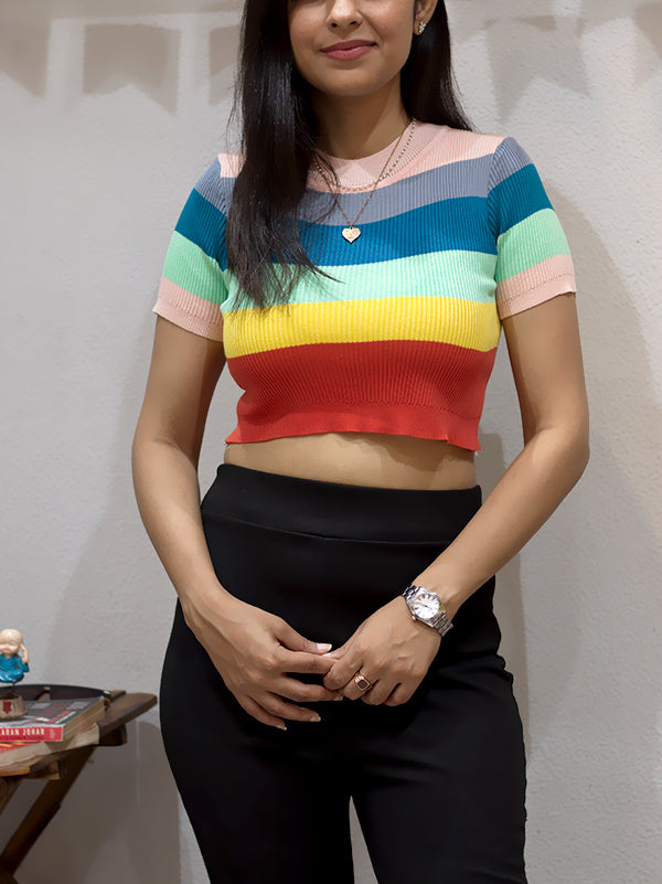 Multicolor Crop Top