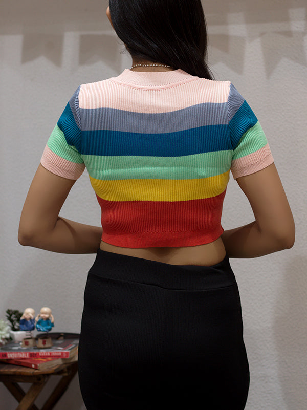 Multicolor Crop Top