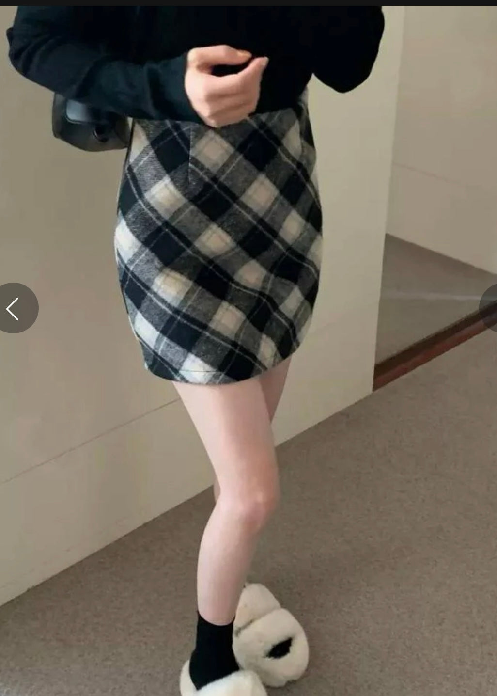 Short Winter Plaid Skirt