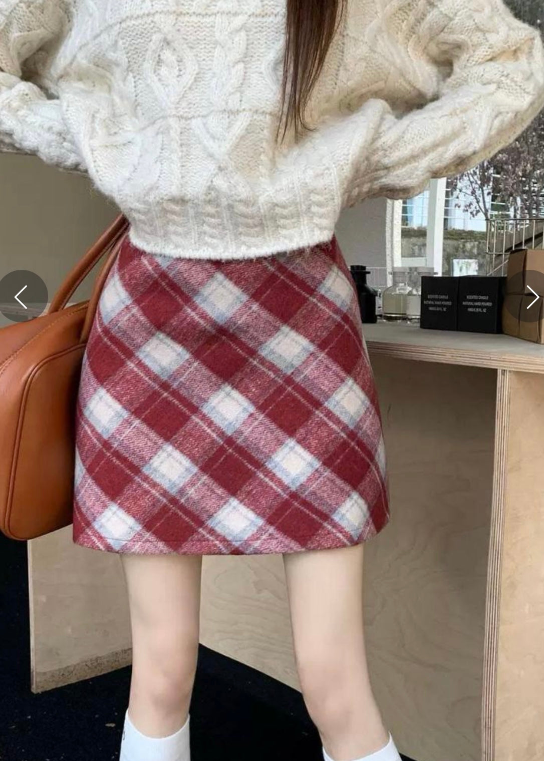 Short Winter Plaid Skirt