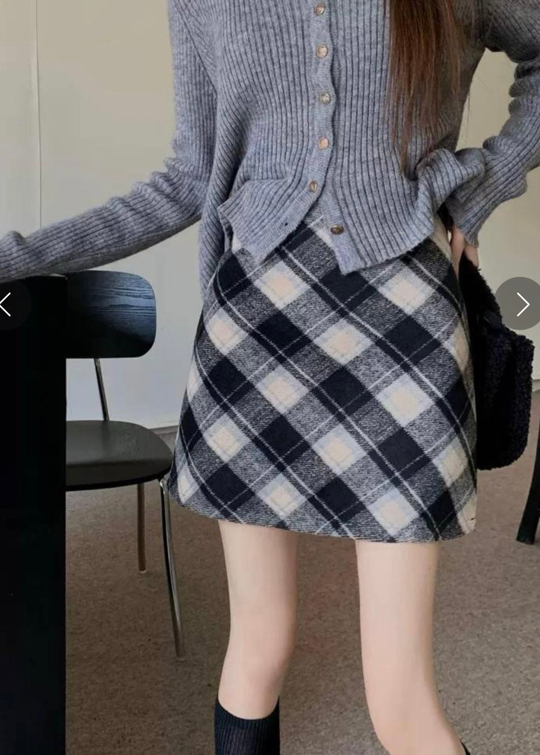 Short Winter Plaid Skirt