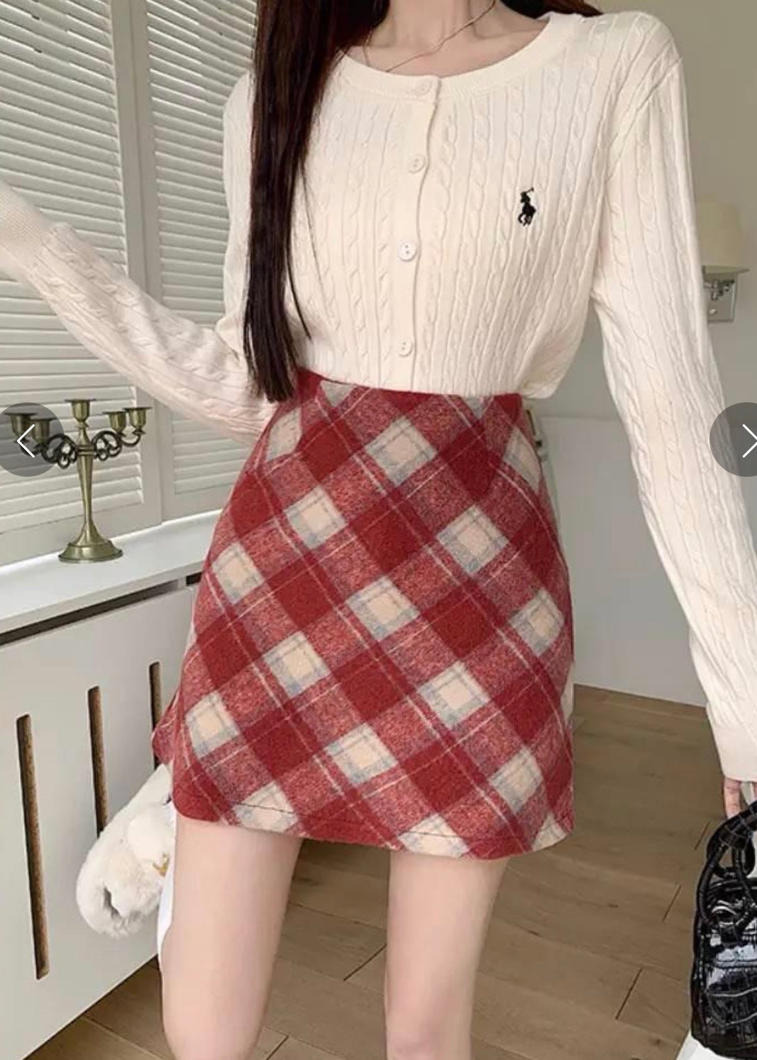 Short Winter Plaid Skirt