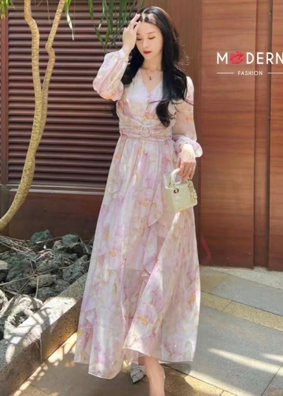 Dreamy Floral Printed Long Dress