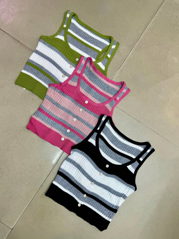 Casual Striped Tank Top