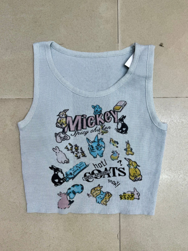 Printed Knit Tank Tops