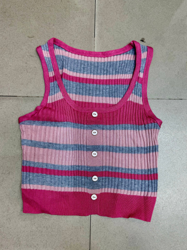 Casual Striped Tank Top