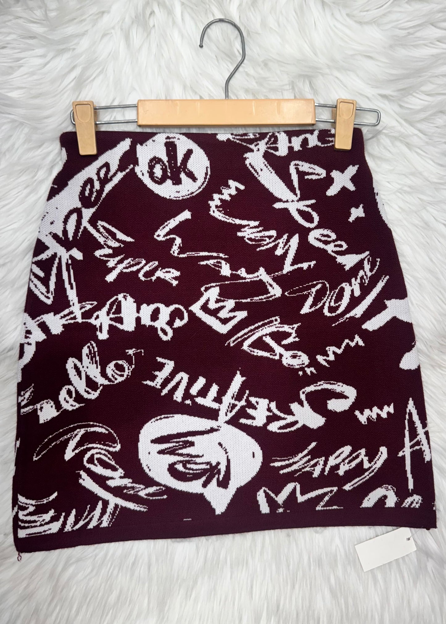 Printed Knitted Pencil Skirt