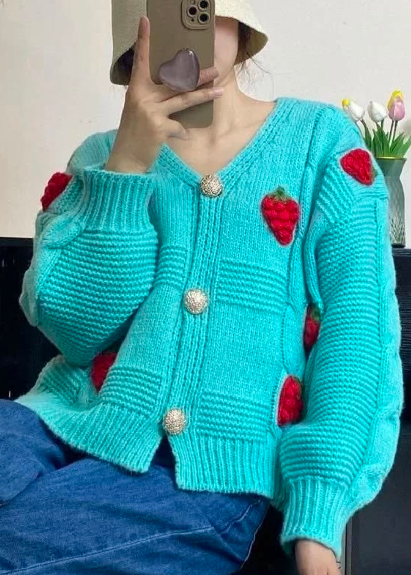 Strawberry Cardigan Top