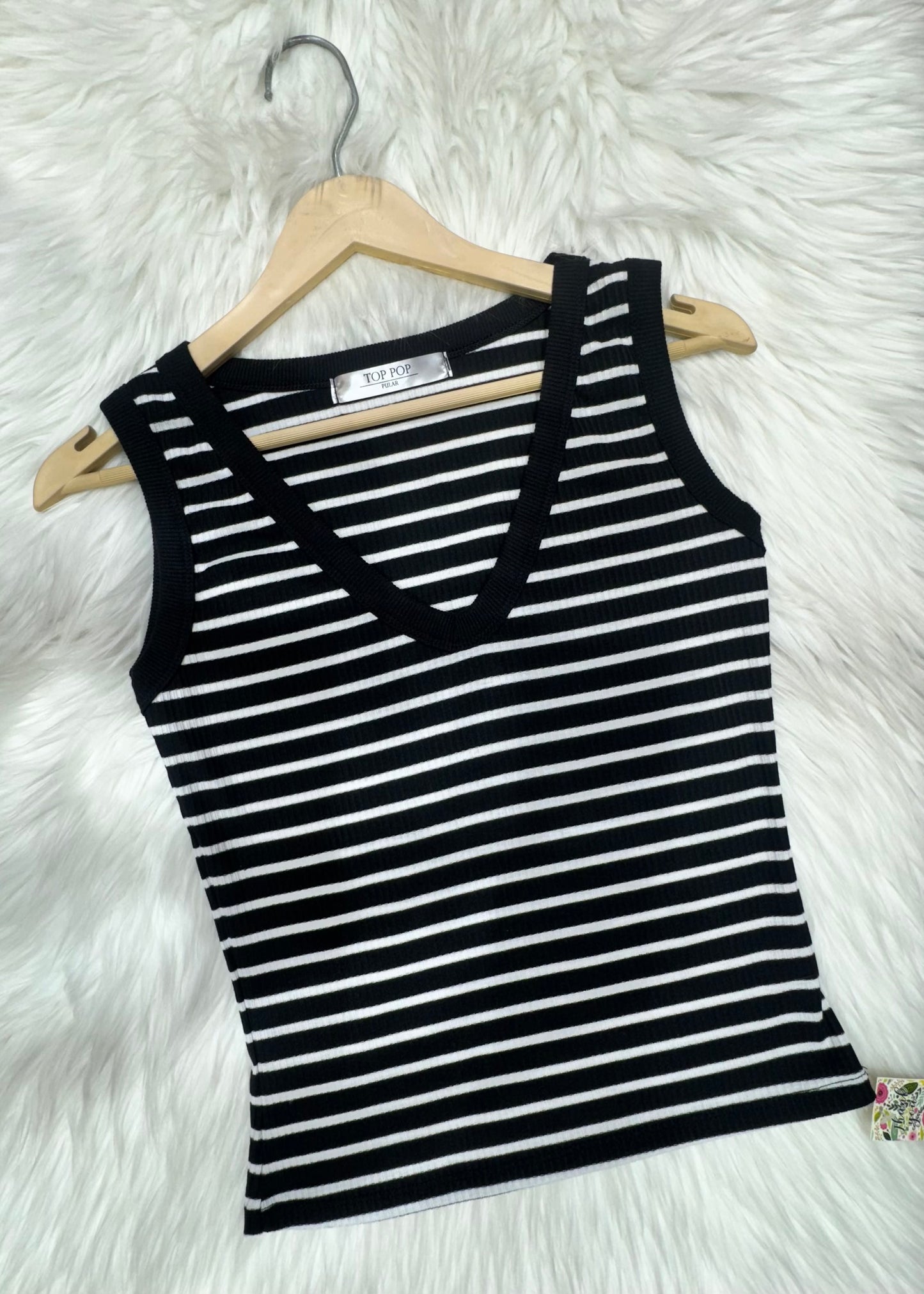 Striped Knitted Tank Top