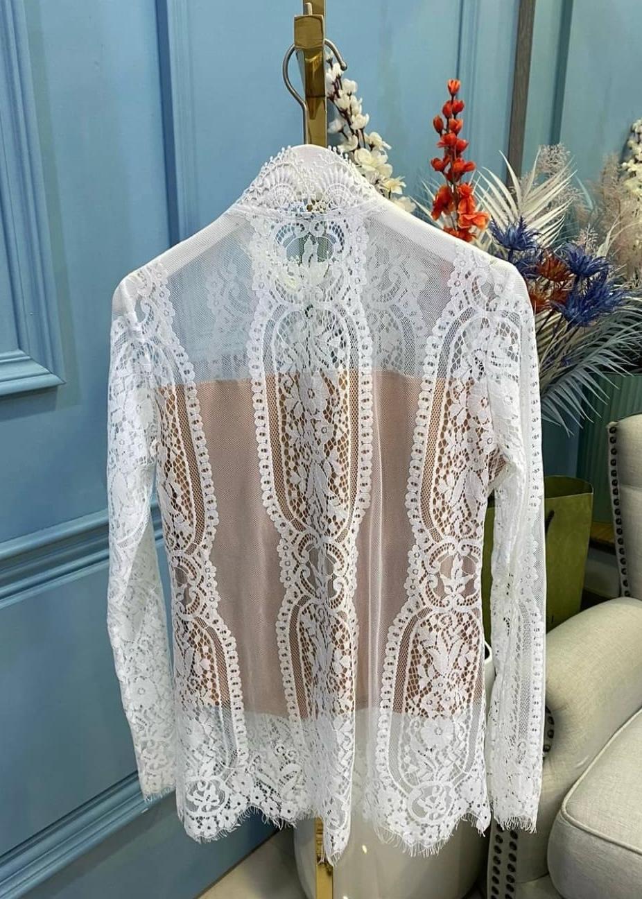 Fancy Net Top with Lining