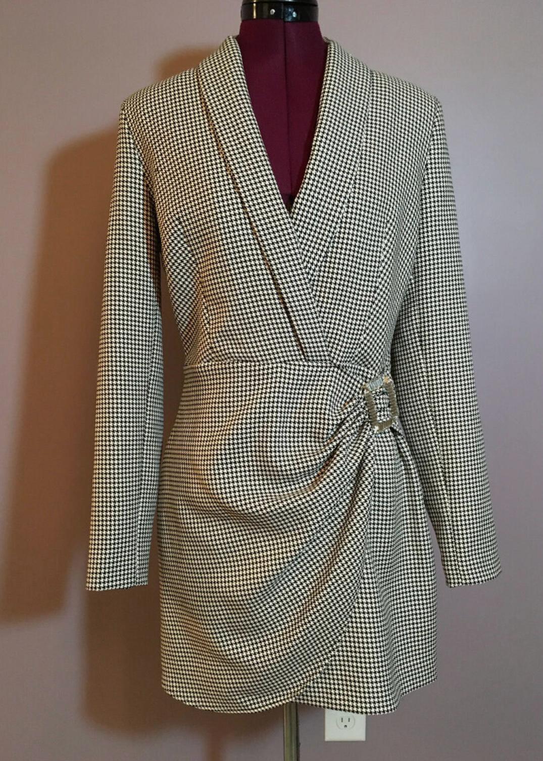 Houndstooth Blazer Dress