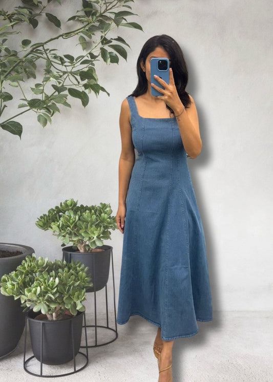 Classic Long Denim Dress