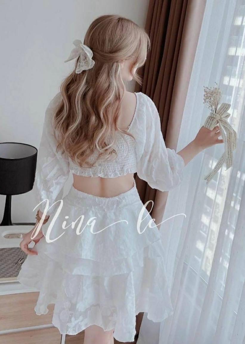 Serene White Halter Neck Dress