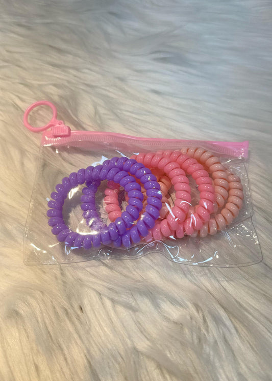 Set of 6 Spiral Hair Bands