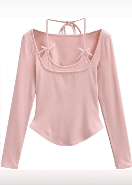 Solid Halter Neck Padded Top