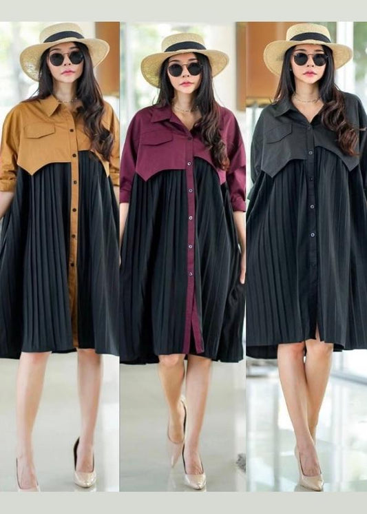 Oversized Cotton Shirt Dress