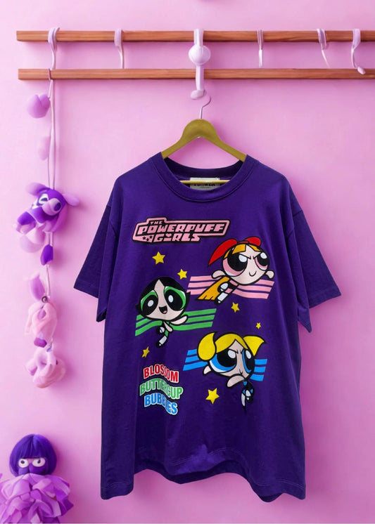 Powerpuff Printed Oversized T-Shirt
