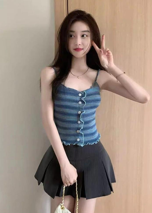 Summer Knitted Striped Top