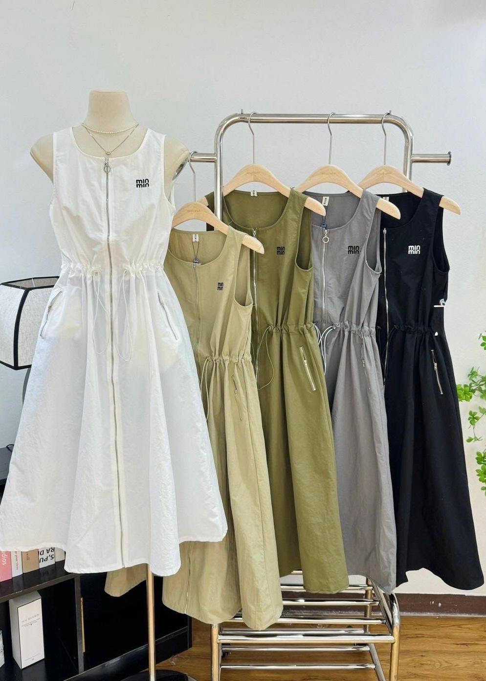 Technical Fabric Maxi Dress
