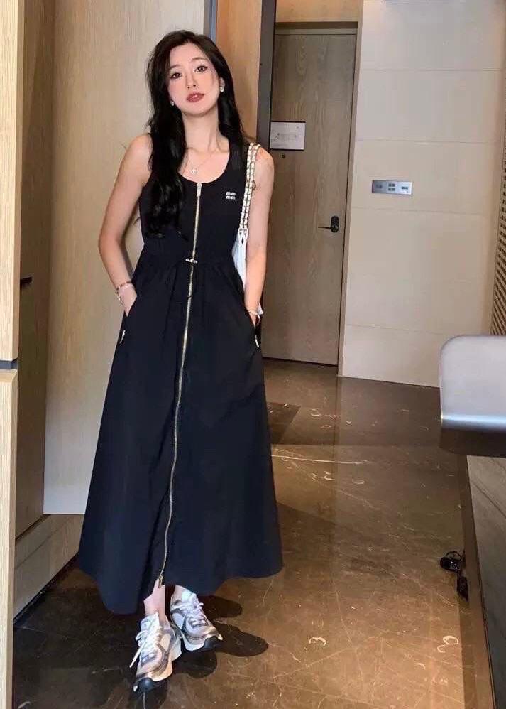 Technical Fabric Maxi Dress